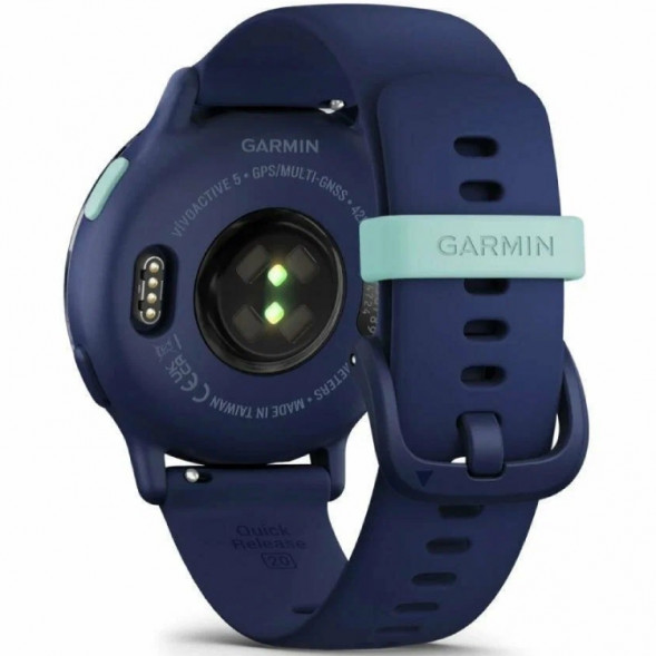 Умные часы Garmin Vivoactive 5, синие с металлически-синим безелем и силиконовым ремешком 010-02862-12 в Петрозаводске