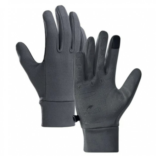 Перчатки сенсорные спортивные Naturehike Outdoor Full Touch GL10 (серый, L) в Петрозаводске