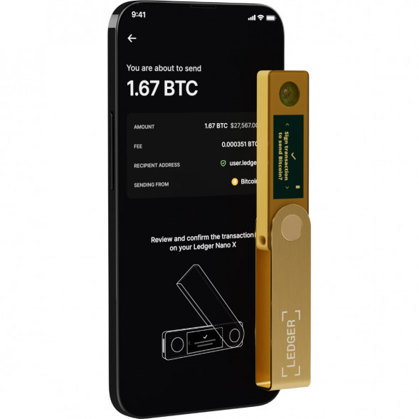 Аппаратный криптокошелек Ledger Nano X, Gold в Петрозаводске