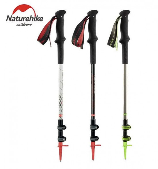 Треккинговая палка Naturehike 135 см, 1 шт., белый/красный в Петрозаводске