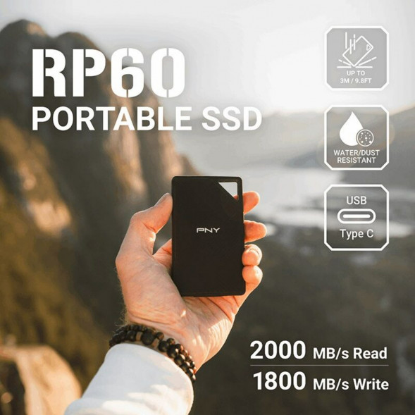 Внешний диск SSD PNY RP60 (PSDOGS3060-1TB-RB), 1TB в Петрозаводске