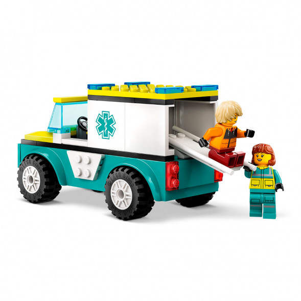 Конструктор LEGO City 60403 Скорая помощь и сноубордист в Петрозаводске