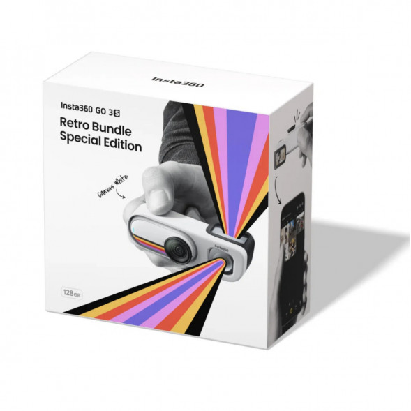 Экшн-камера Insta360 Go 3S Retro Bundle Special Edition 128ГБ, White в Петрозаводске