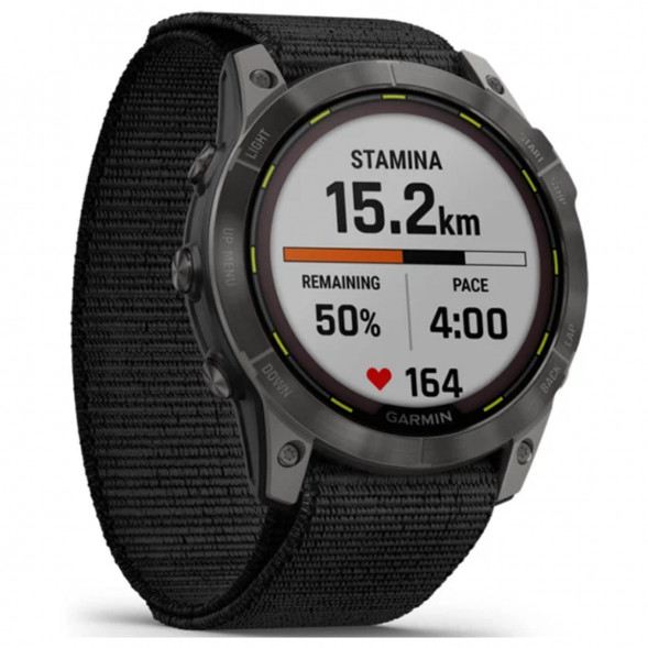 Умные часы Garmin Enduro 2 угольно-серый DLC титановый с нейлоновым ремешком UltraFit 010-02754-01 в Петрозаводске