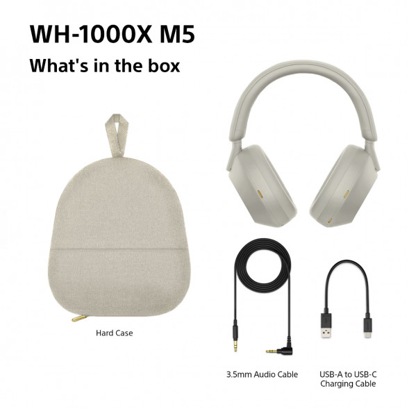 Беспроводные наушники Sony WH-1000XM5, серебристый в Петрозаводске
