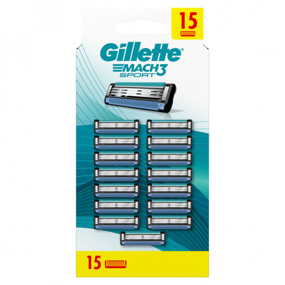 Лезвия для бритвы Gillette Mach3 Sport, 15 шт. в Петрозаводске