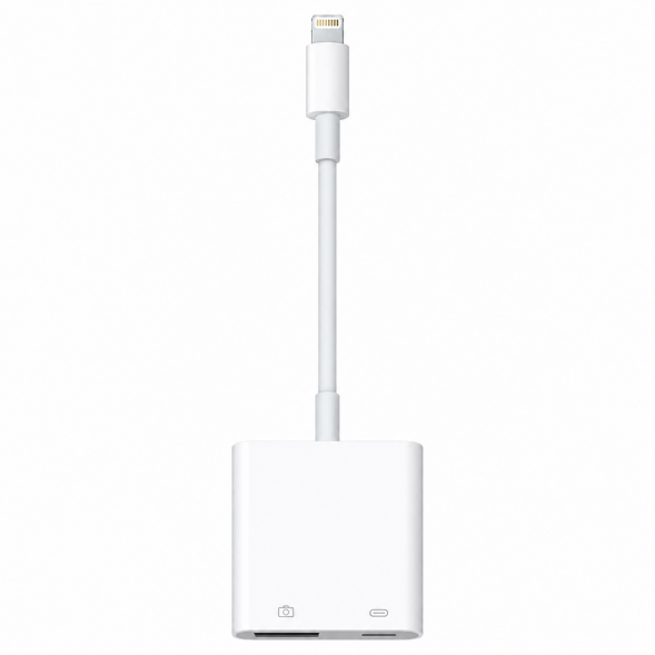 Разъем Apple Lightning - USB/Lightning, белый в Петрозаводске